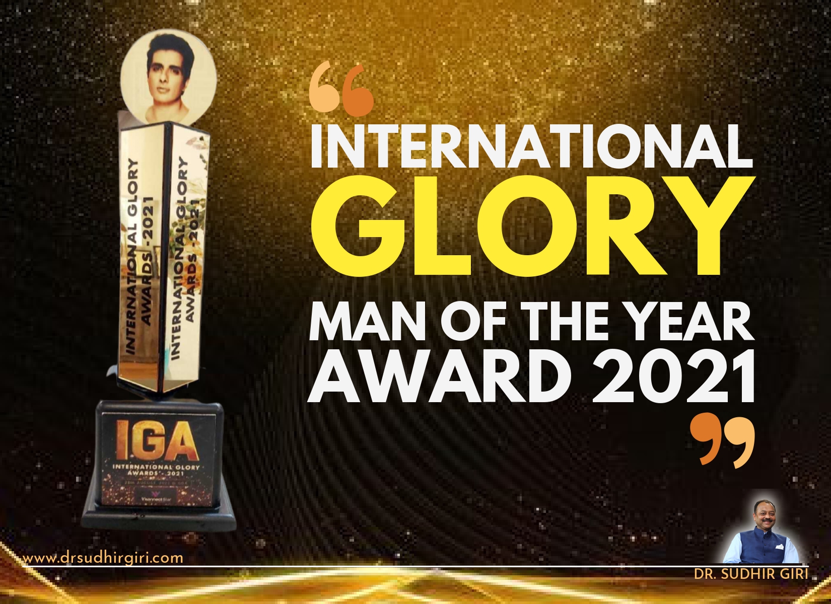 Sudhir Giri - International glory Man of the Year Award 2021